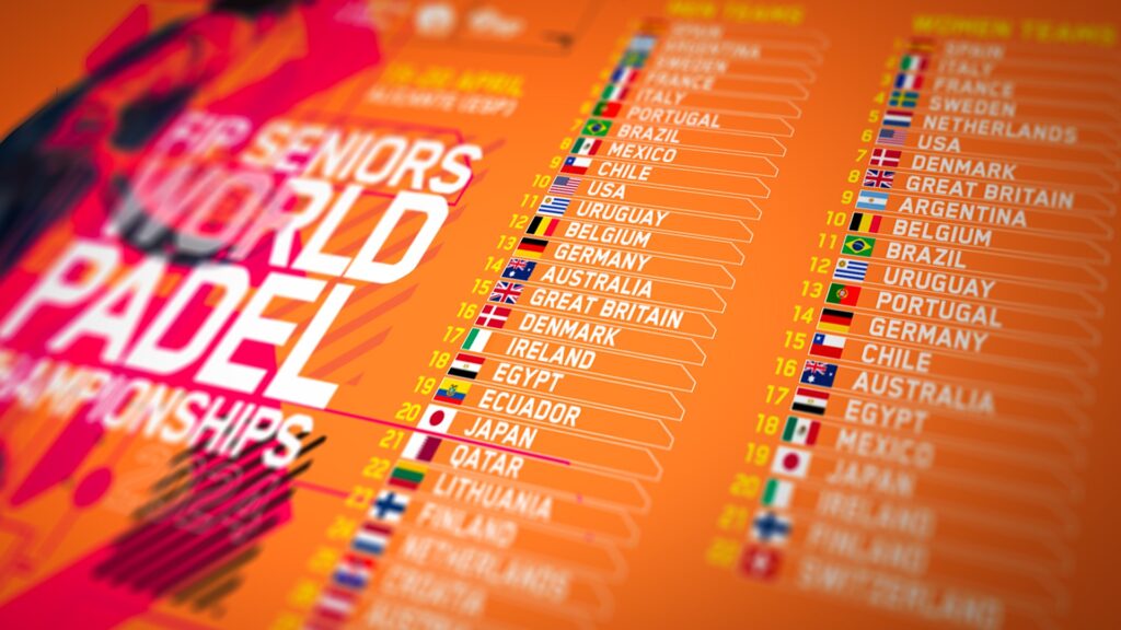 FIP Seniors World Padel Championships 2024, 52 national teams at the start in men’s and women’s